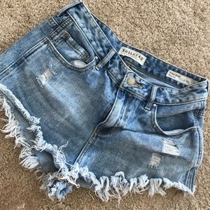 Bullhead High Rose Distressed Shorts